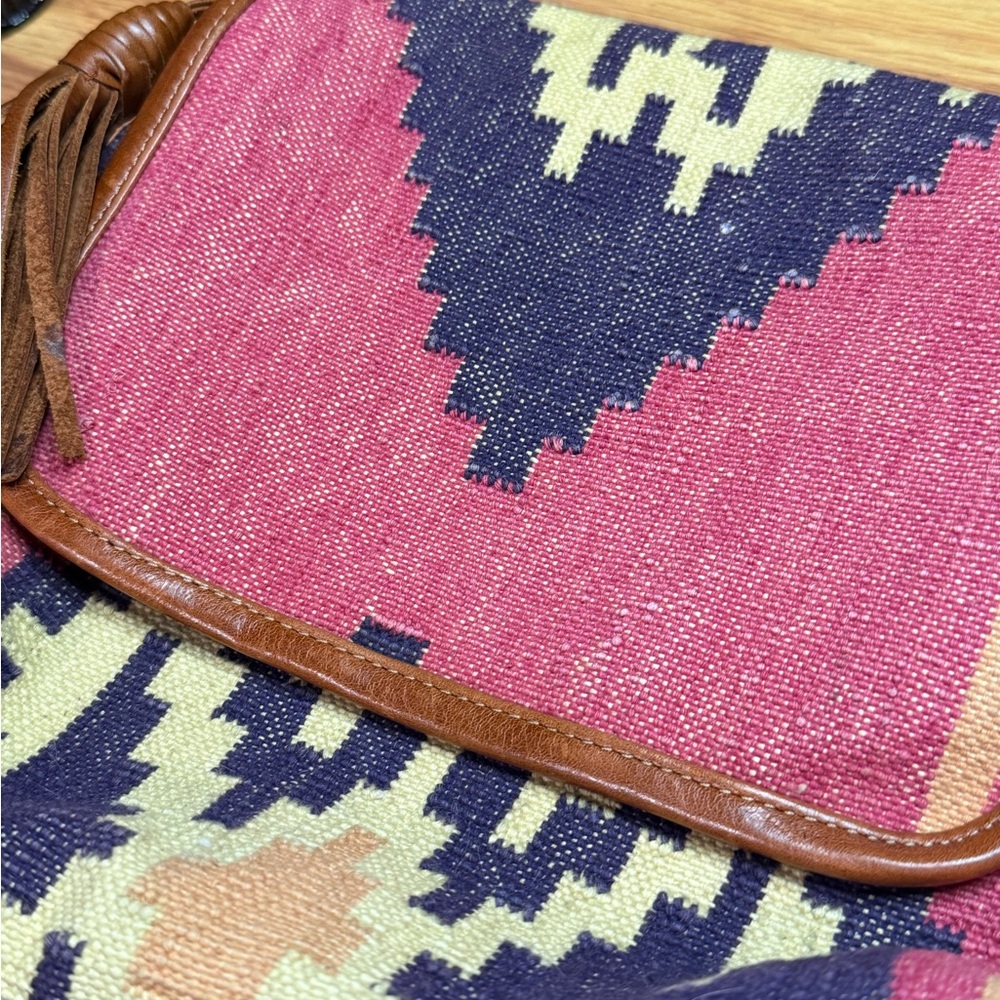 Aztec Pattern Tapestry Crossbody Bag - image 4